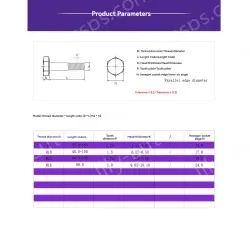 Half thread external hexagonal bolt M10*35