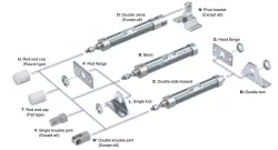 Built-in Speed Controller Type Double Acting, Single Rod CJ2Z Series ø10, ø16