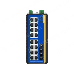 2 Ports 100M F(x) + 16 Ports 10/100M T(x) Din-Rail Unmanaged Industrial Ethernet Switch
