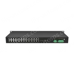 2 Ports 100M F(x) + 24 Ports 10/100M T(x) Rack-mount Unmanaged Industrial Ethernet Switch