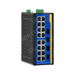 4 Ports Gigabit SFP + 16 Ports 10/100M T(x) Din-Rail Unmanaged Industrial Ethernet Switch