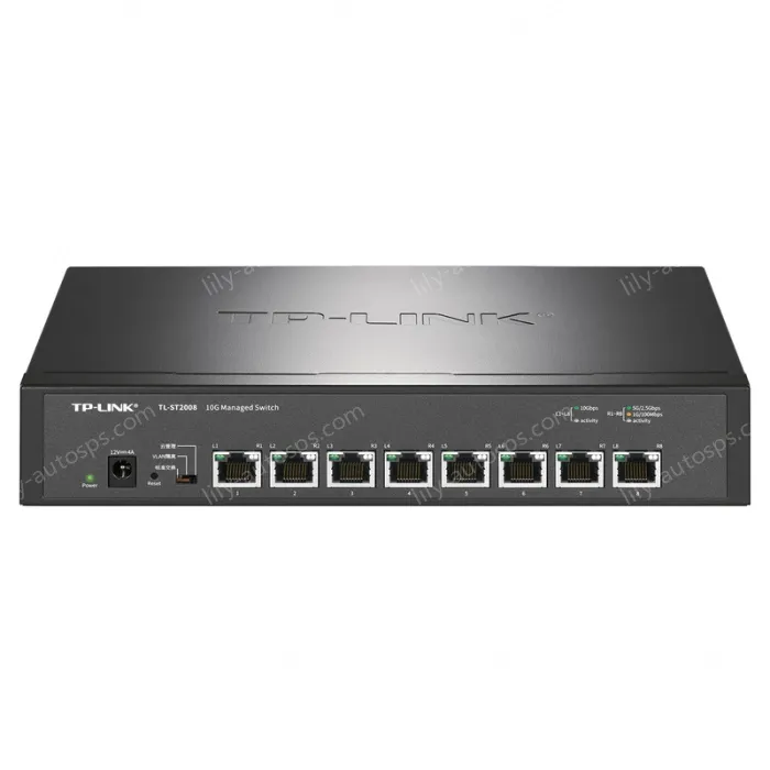 8 x 10Gbps RJ45 ports Full 10 Gigabit cloud management switches