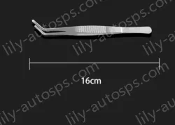 Stainless steel tweezers Curved round head (thick) 16cm