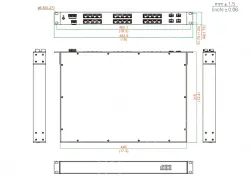 UOTEK 24+4G Rackmount Gigabit Unmanaged Industrial Ethernet Switch