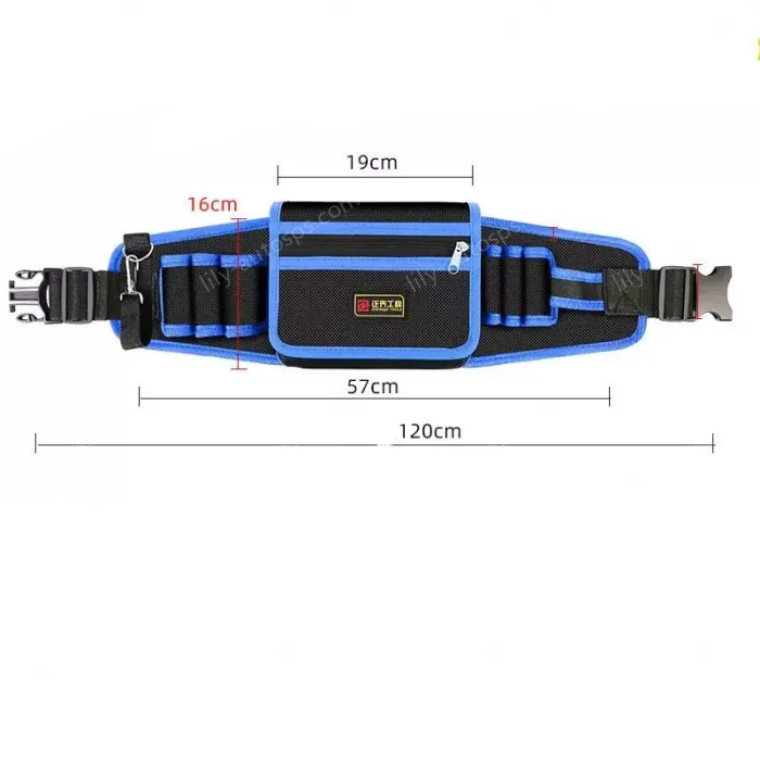 Blue Upgraded Tool Belt Bag Medium Bag + Mineral Water Hook Included