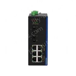 2 Ports 100M F(x) + 6 Ports 10/100M T(x) Din-Rail Unmanaged Industrial Ethernet Switch