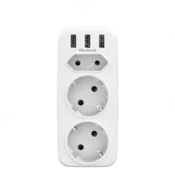 Germany France extension usb wall socket