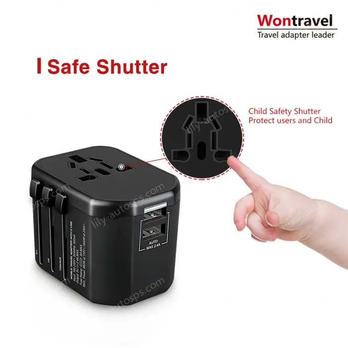 Universal travel adapter KRUSB-WLG3306B