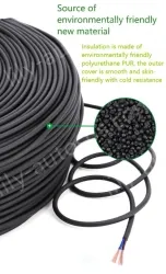 5 core 4 core 2 core sensor cable 22 AWG 3 pole