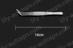 Stainless steel tweezers Curved round head (thick) 14cm