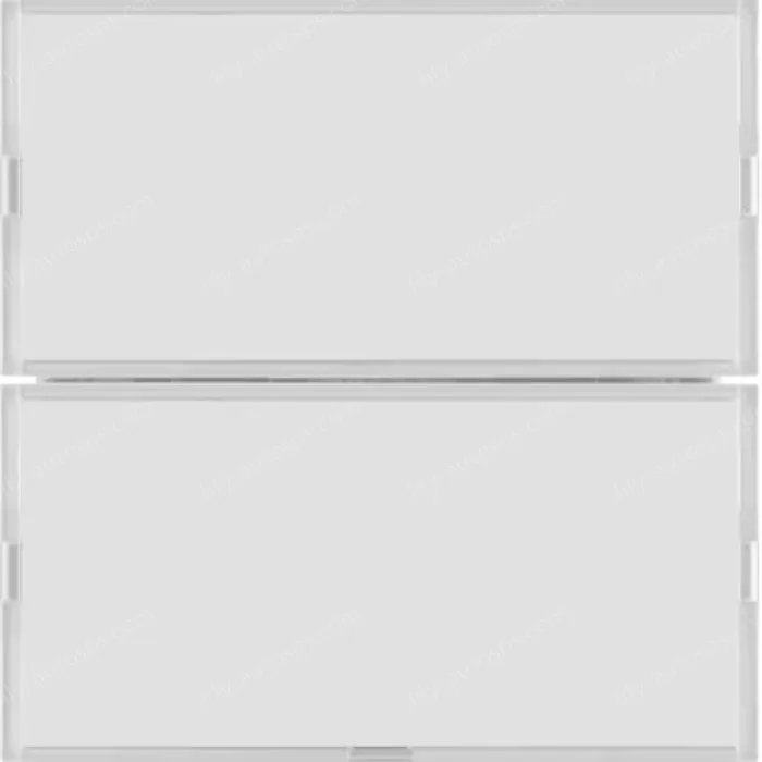 Push-button 2gang, RGB LED, int. temp. sensor, KNX - S.1/B.3/B.7, f. p.white