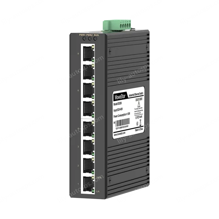 8 Ports 10/100M T(x) Din-Rail Unmanaged Industrial Ethernet Switch