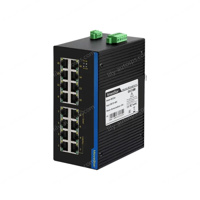 16 Ports 10/100M T(x) Din-Rail Unmanaged Industrial Ethernet Switch