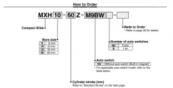 Compact Slide MXH Series ø6, ø10, ø16, ø20