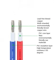 Transformer lines 24AWG Red