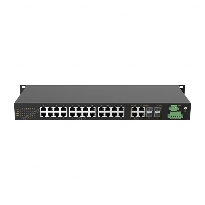 4 Ports Gigabit Combo + 24 Ports 10/100M T(x) Rack-mount Unmanaged Industrial Ethernet Switch