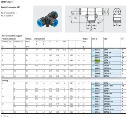 Push-in fittings QST-8(FESTO)