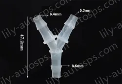 6.4mmY-shaped tee