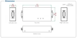 UOTEK Industrial RS-232 to RS-485/422 Converter with Isolation